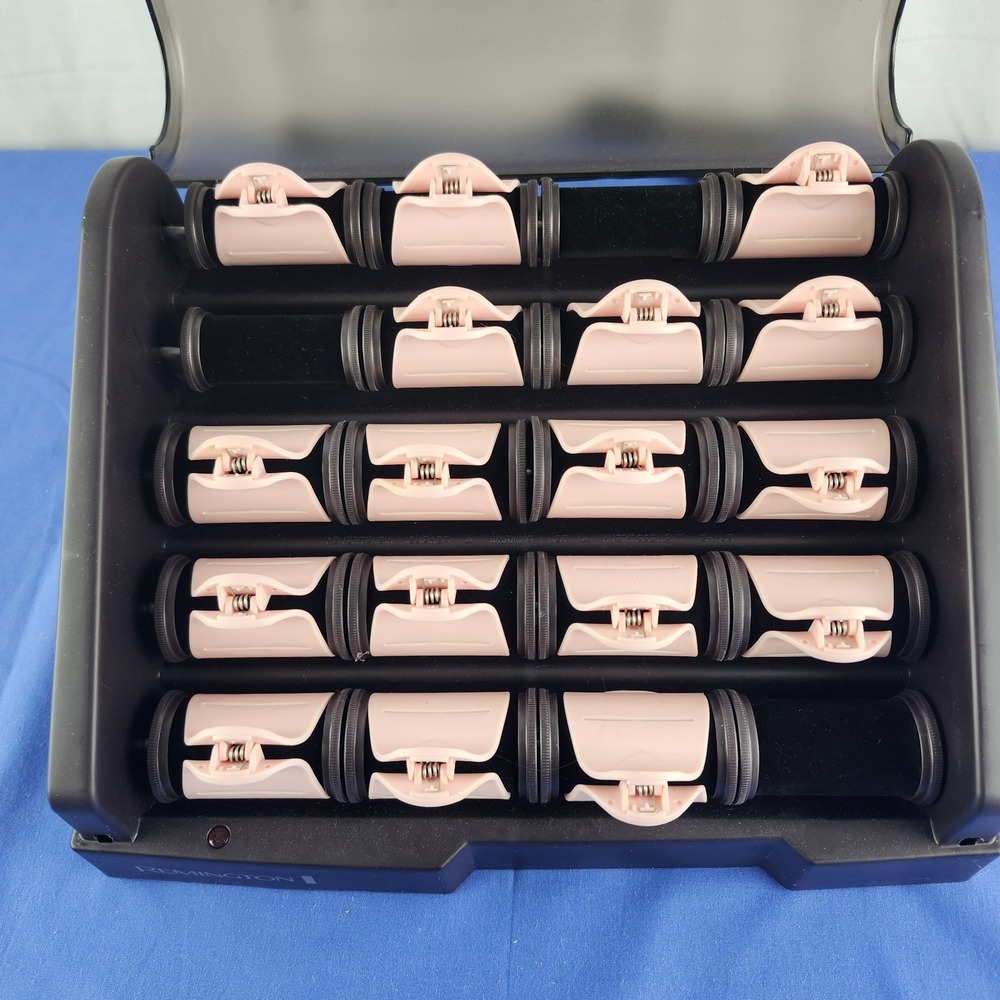 Remington T Studio H9000 Hot Rollers Flocked Hair Curlers Heated Ceramic 17 Clip - Picture 4 of 9